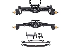 AMK 216.4g Brass TRX4M Axle, Extended 20mm TRX4M Portal Axle, TRX4M Brass Axle with Two Servo Mount Options, for 1/18 RC CrawlerCar TRX4M Axle Upgrade Parts