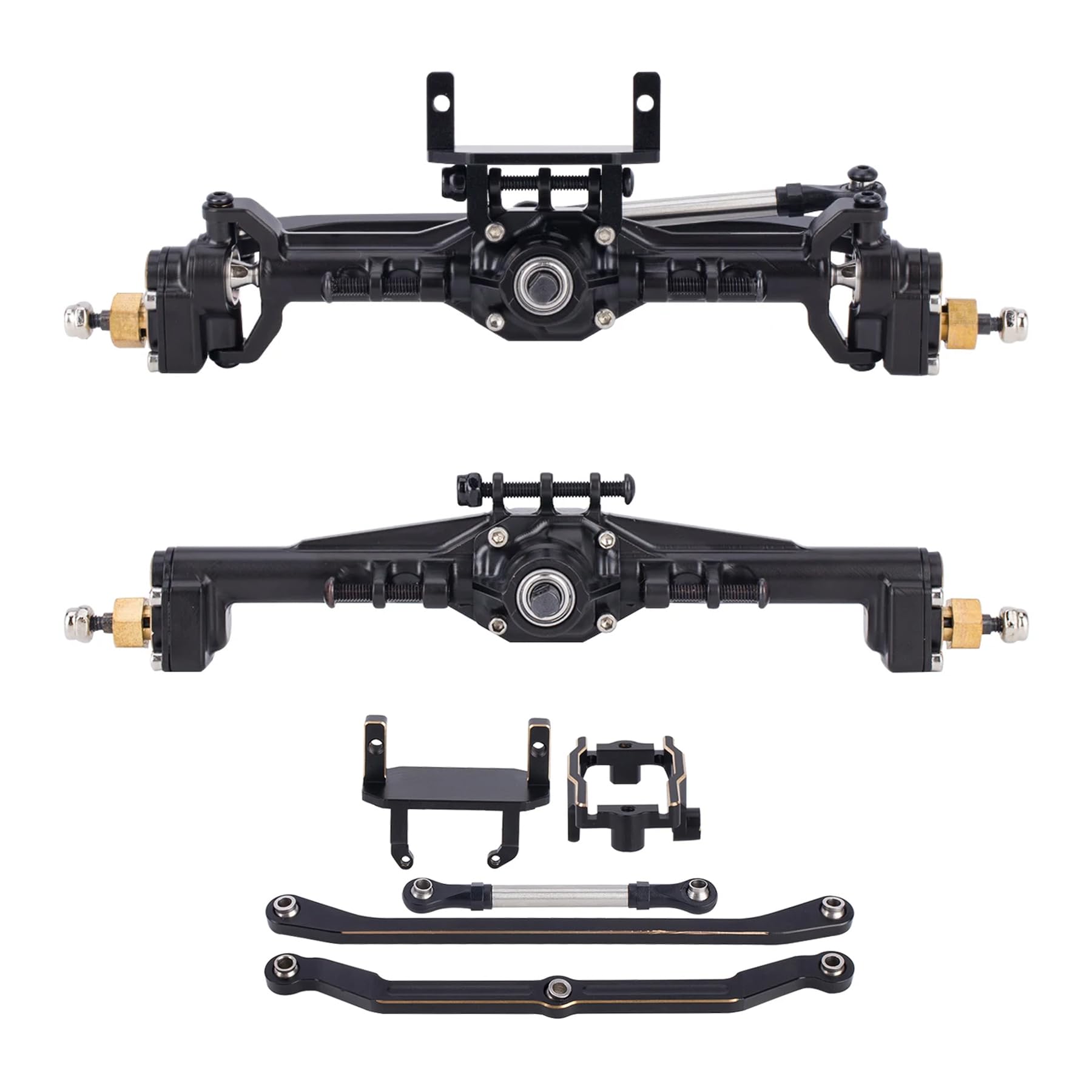 Photo 1 of AMK 216.4g Brass TRX4M Axle, Extended 20mm TRX4M Portal Axle, TRX4M Brass Axle with Two Servo Mount Options, for 1/18 RC CrawlerCar TRX4M Axle Upgrade Parts