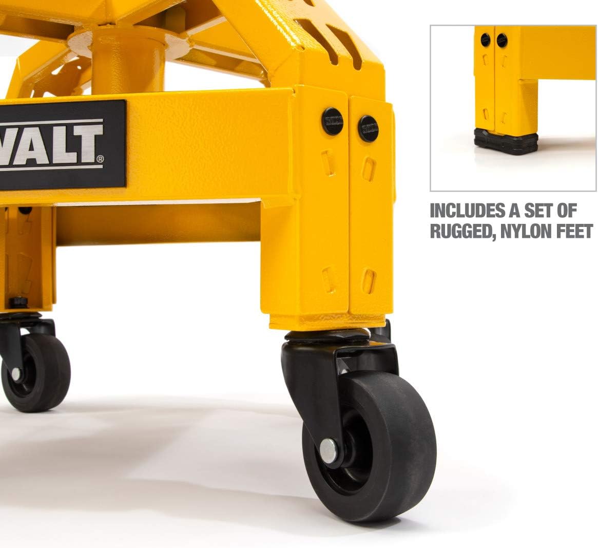 Dewalt Padded, Rolling Shop/Garage Stool, 360-degree Swivel Seat, Durable Steel Frame, Adjustable: Automotive