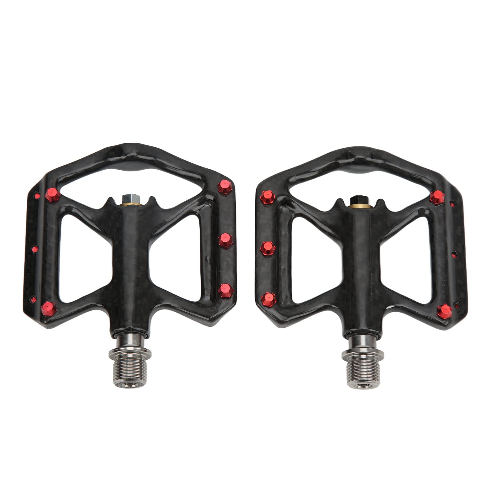 SPYMINNPOO Bike Pedals, Carbon Fiber Road/MTB Mountain Road Bicycle Pedal Lightweight with 3 Bearing Titanium Axle Pedale Non-Slip 9/16" Bicyclepedal Bicycles Bicyclepedal Bicycles And Spare Parts