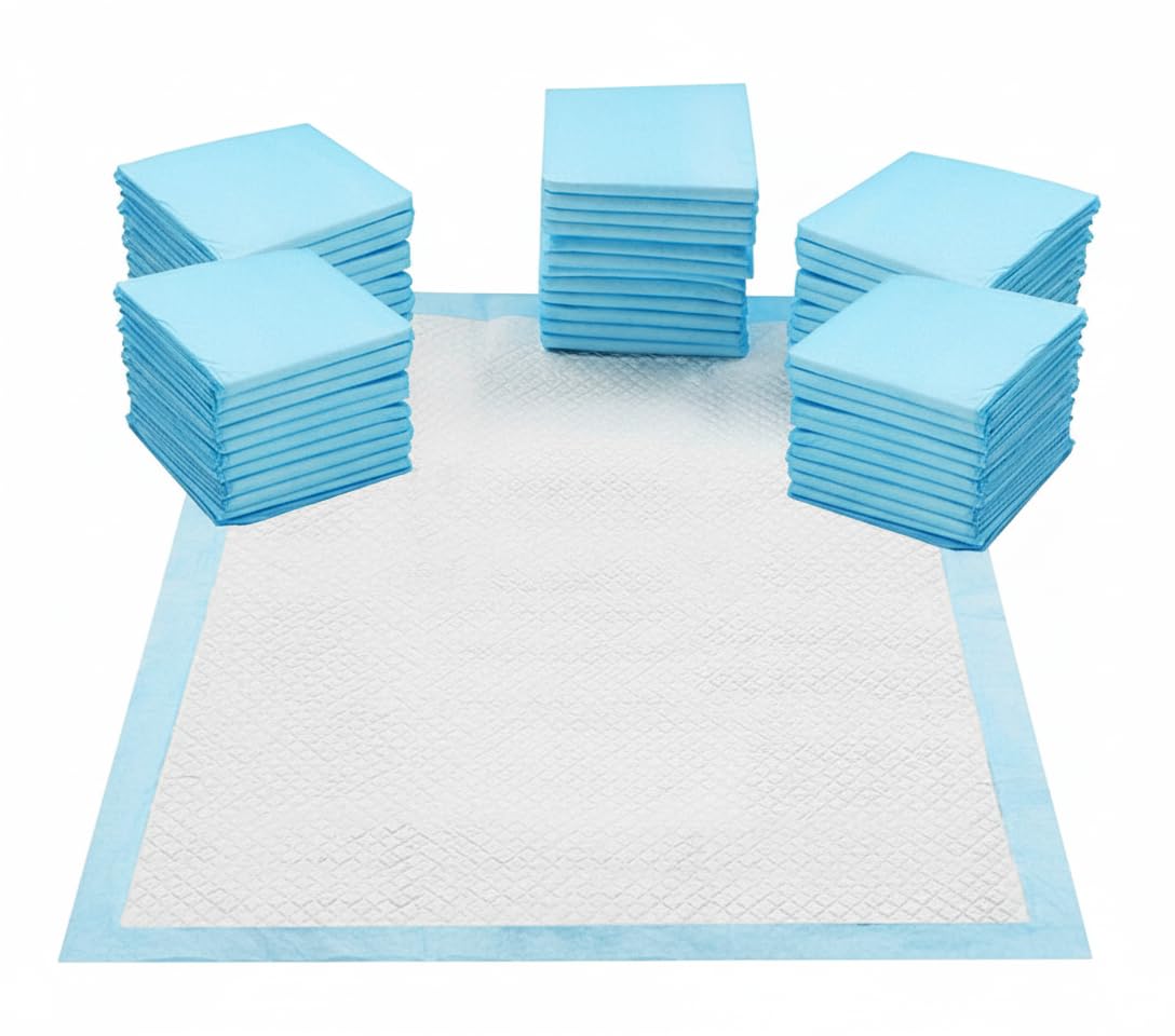 DOG n KITTY Puppy Pads 50 Pack, Heavy Duty Super Absorbent Puppy Training Pads, Fast Drying Toilet Pee Pad, Anti-Slip, Leak-Proof Dog Training Pads (60 x 45 cm)