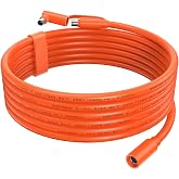 Tonton 30FT 9M 8mm Extension Cable 14AWG for Solar Generators, DC7909 Solar Panel Cable Cord Female to Male with DC8020 Power Male Adapter Right Angle for GZ Yeti, Aker, Jackery Portable Power Station