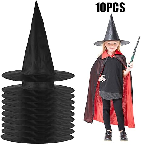 Amazon ハロウィン コスプレ 魔女 魔法使い ハリーポッター 帽子 パーティーグッズ 三角帽子 小悪魔 ウィッチハット 仮装 コスプレ 仮装 通販