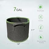 Ayvicco 5-Pack 7 Gallon Grow Bags Heavy Duty Nonwoven Aeration Pots with Handles view 2