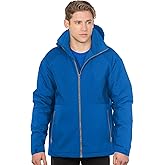 AFC Men's Poly Fleece Jacket Removable Hood Zip Up Winter Coat 2x 3x 4x Only (US, Alpha, 3X-Large, Regular, Regular, Blue)
