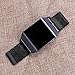 hooroor Bling Bands Compatible with Fitbit Ionic Smart Watch for Women Men, Fully Magnetic Closure Clasp Milanese Mesh Loop Stainless Steel Metal Replacement Bracelet Wristbands (Black, Small)