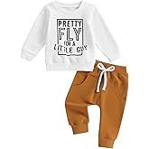 Engofs 2Pcs Toddler Baby Boy Girl Sweatshirt Tops Pants Set Long Sleeve Sweatsuit Fall Winter Outfits