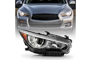 KEEKPO - Compatible with 2014-2022 Infiniti Q50 LED w/AFS LED Projector Headlight Headlamp Replacement Passenger Side