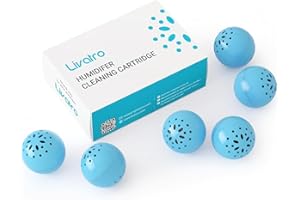 LIVATRO Humidifier Cleaner – Fight Mold and Bacteria with Humidifier Cleaning Ball, Prevents Hard Water Build-Up, Eliminates White Dust, Removes Odor, For All humidifiers, Fish Tank（Upgraded）