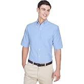 UltraClub Men's Classic Wrinkle-Free Short-Sleeve Oxford 8972