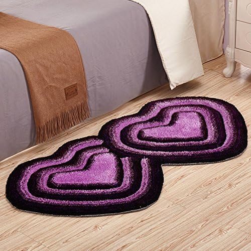DDLANY The living room of the chamber of the European style bedside before Tatami mattresses kids cute cartoon hall marriage-carpets in the form of heart (Color # 2