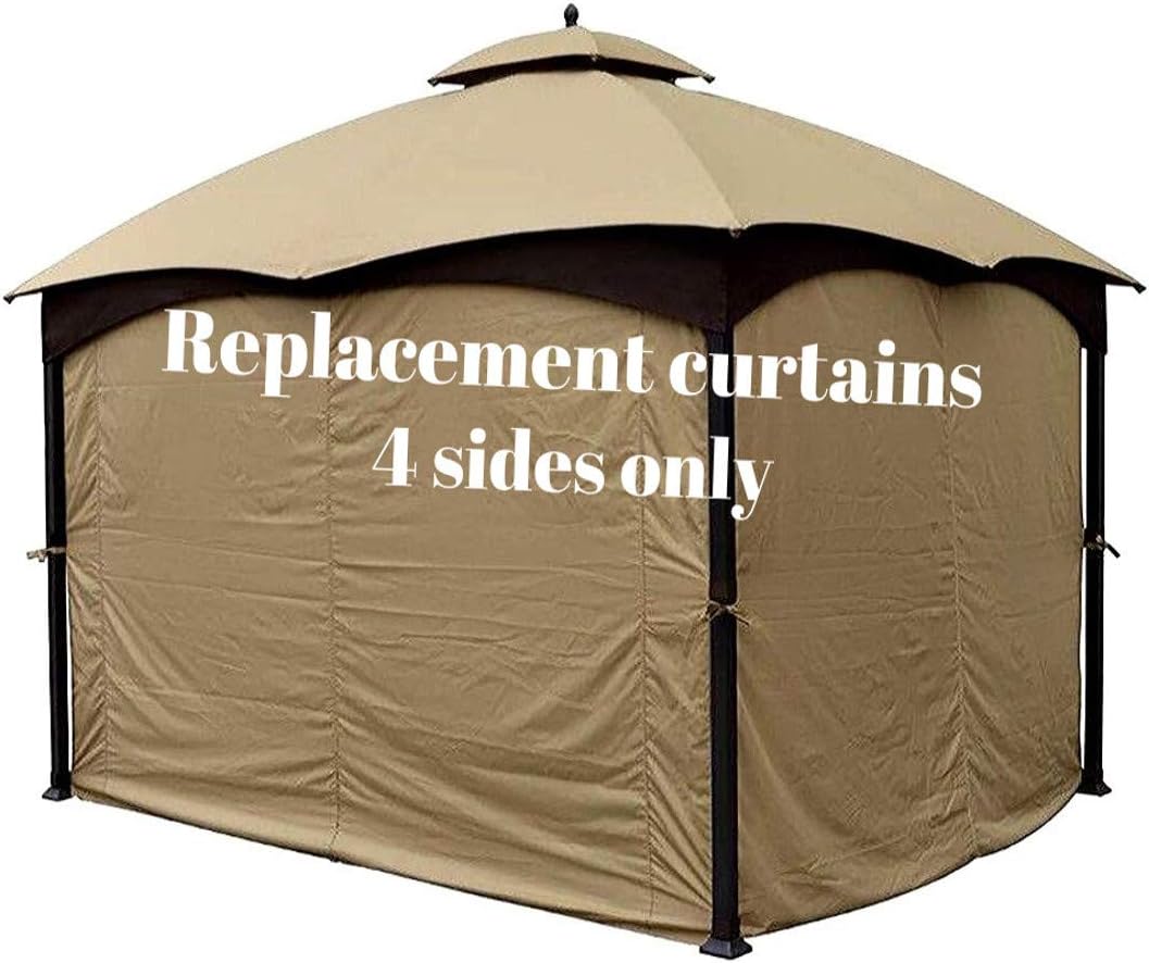 Forditex_NY Gazebo Curtains for 4 Sides Patio Canopy