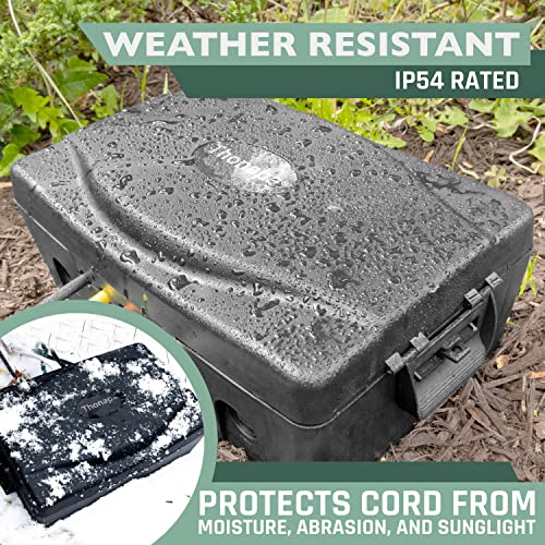 Waterproof Extension Cord Connection Box Gray Weatherproof Outdoor Box for Electrical