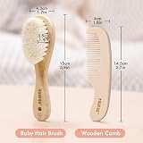 haakaa Baby Hair Brush and Comb Set with Wooden Handle 2 Pack view 7