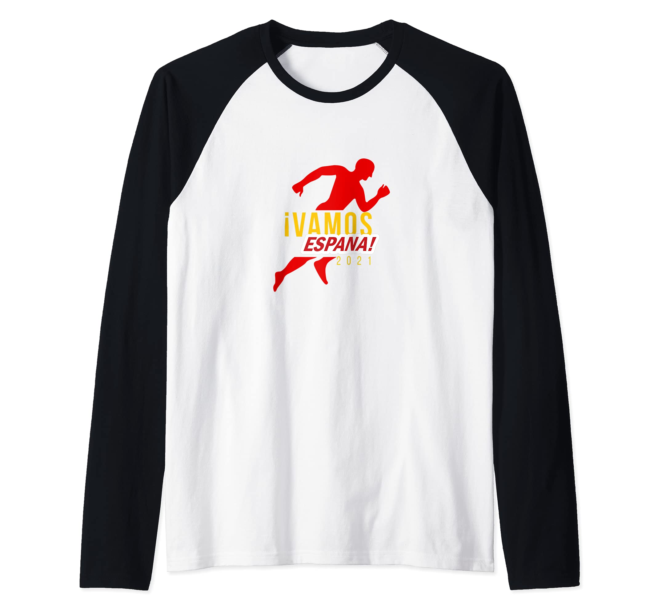 Spain Flag Raglan Baseball Tee