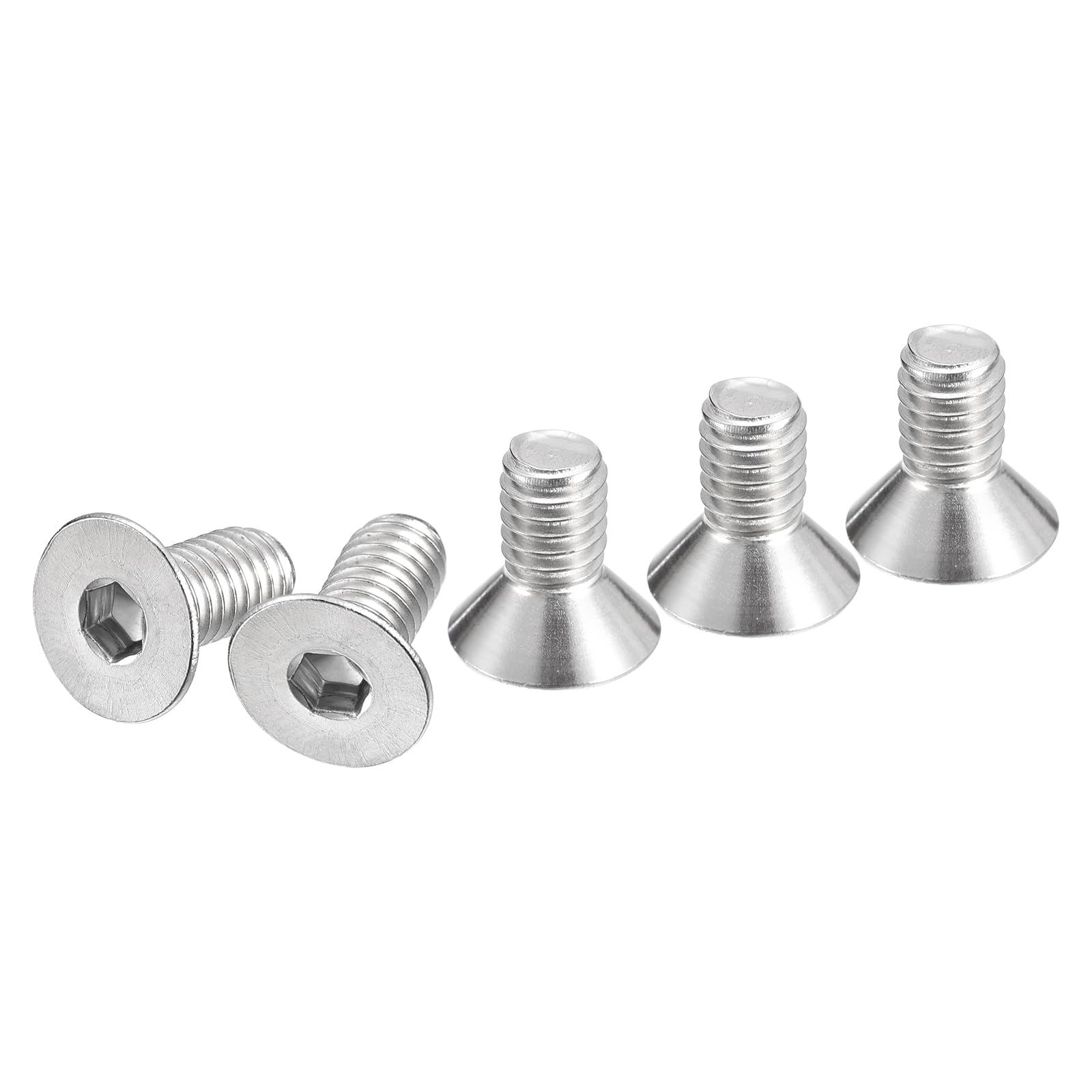 DTGN 5/16-18 x 5/8" Flat Head Socket Cap Screws, 20 Pack 304 Stainless Steel Hex Socket Flat Head Screws, Full Thread, Countersunk Bolts