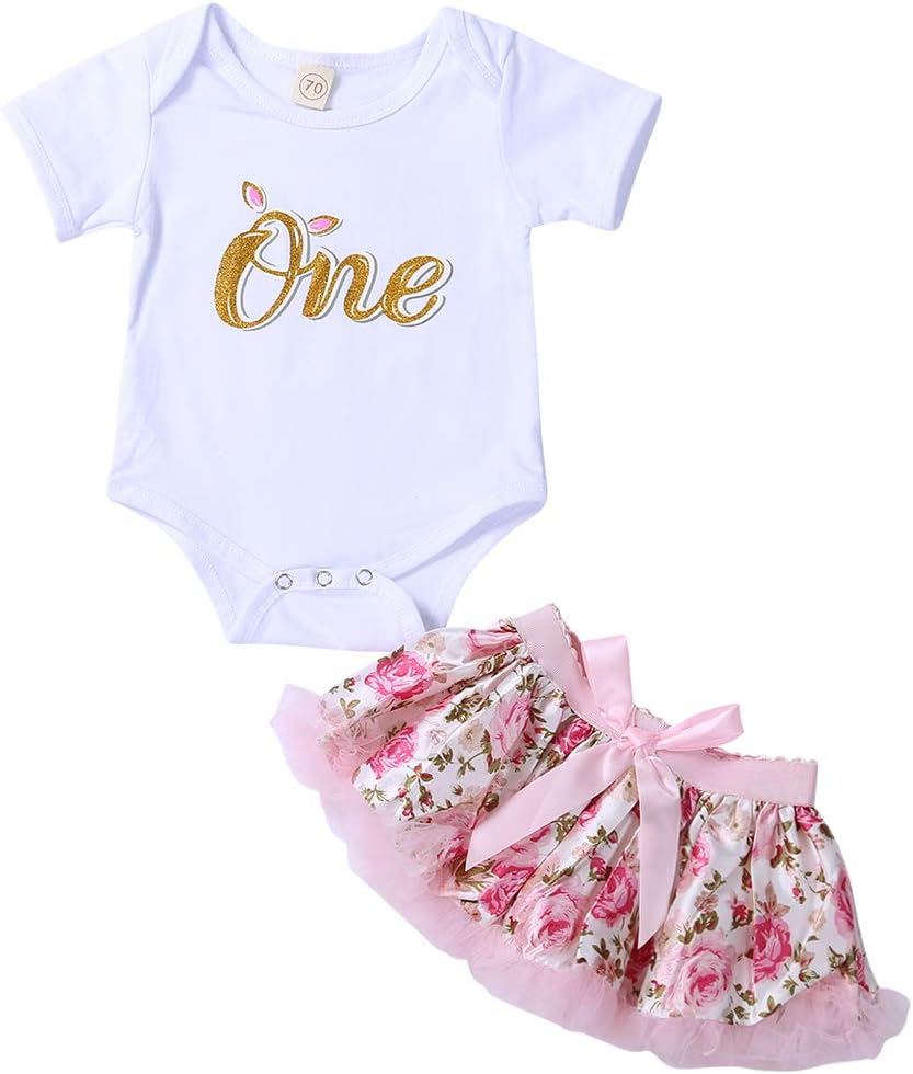 Newborn Baby Girl One Ruffle Long Sleeve Top Bee Printed Floral Long Pants Outfit Set Fall Winter Clothes