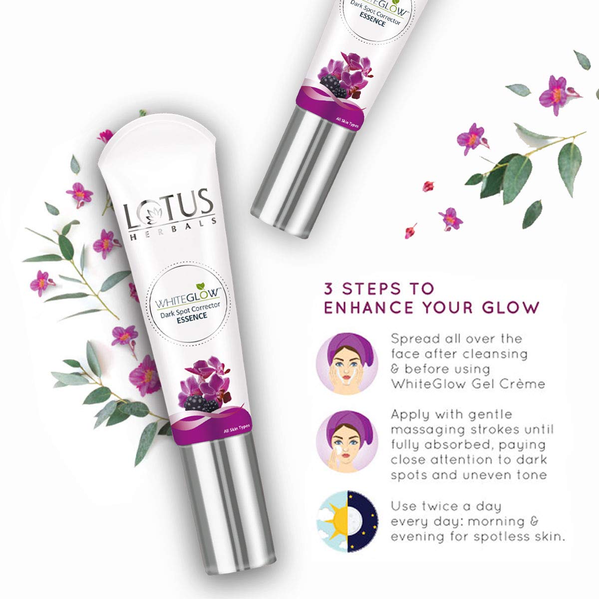 lotus white glow dark spot corrector essence