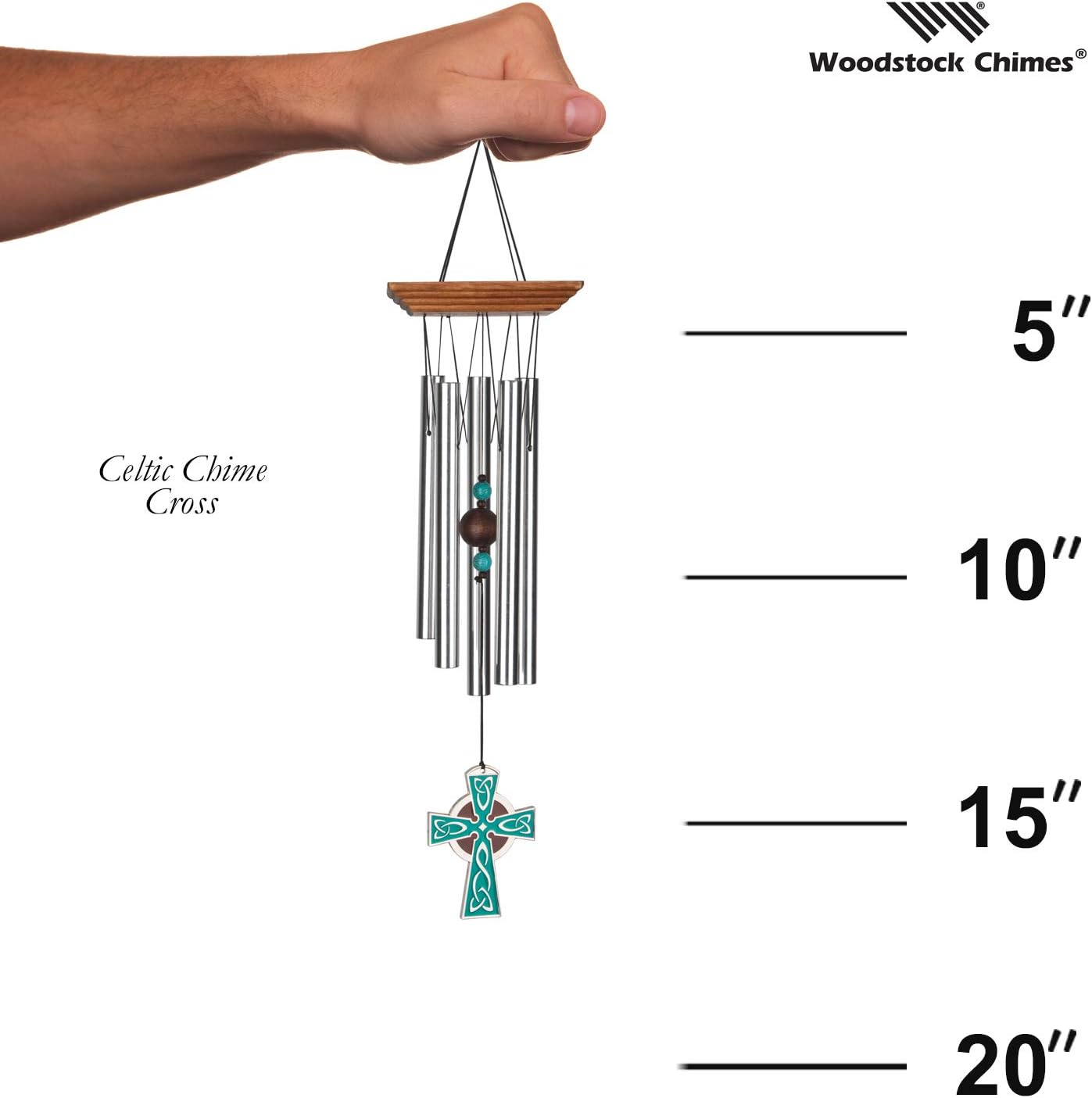 Amazon Com Woodstock Chimes Wccc Celtic Chime Cross Garden Outdoor