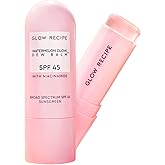 Glow Recipe Face Sunscreen Stick SPF 45 - Travel Size Roll On Korean Sunscreen with Hydrating Hyaluronic Acid & Niacinamide for a Dewy Glow - No White Cast (.58oz)