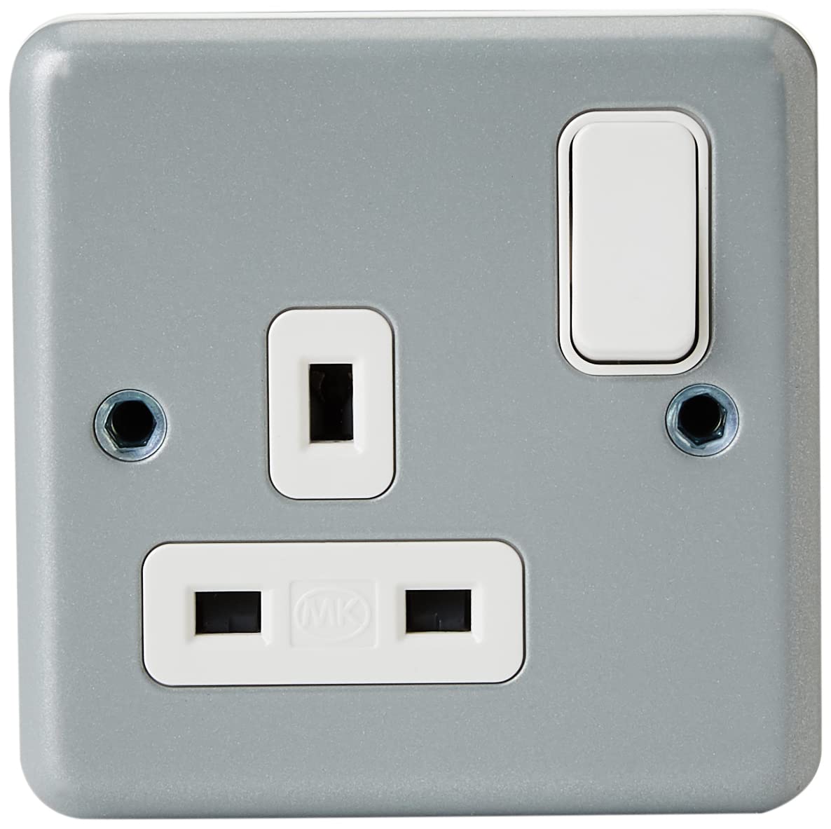 MK Metalclad Plus K2977 ALM 13A 1G Double Pole Switchsocket