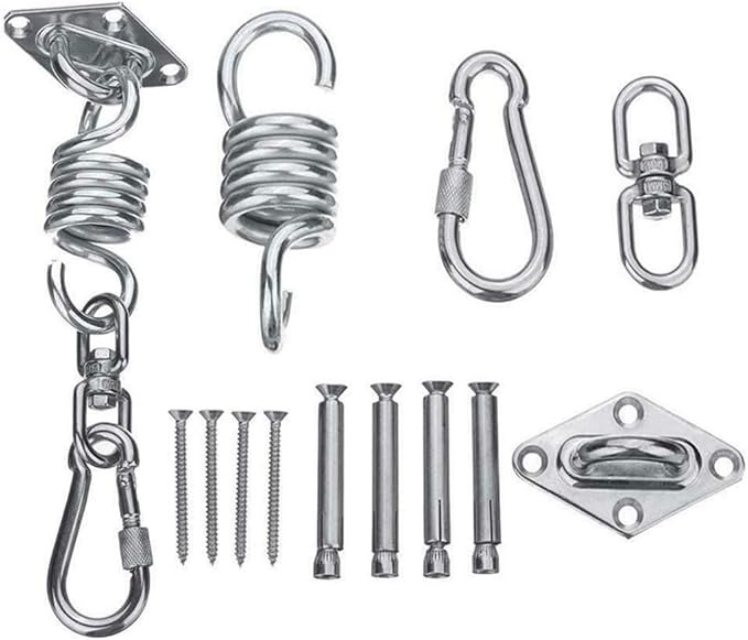 H-MEDLE - Juego de soporte de techo de acero inoxidable con muelle para