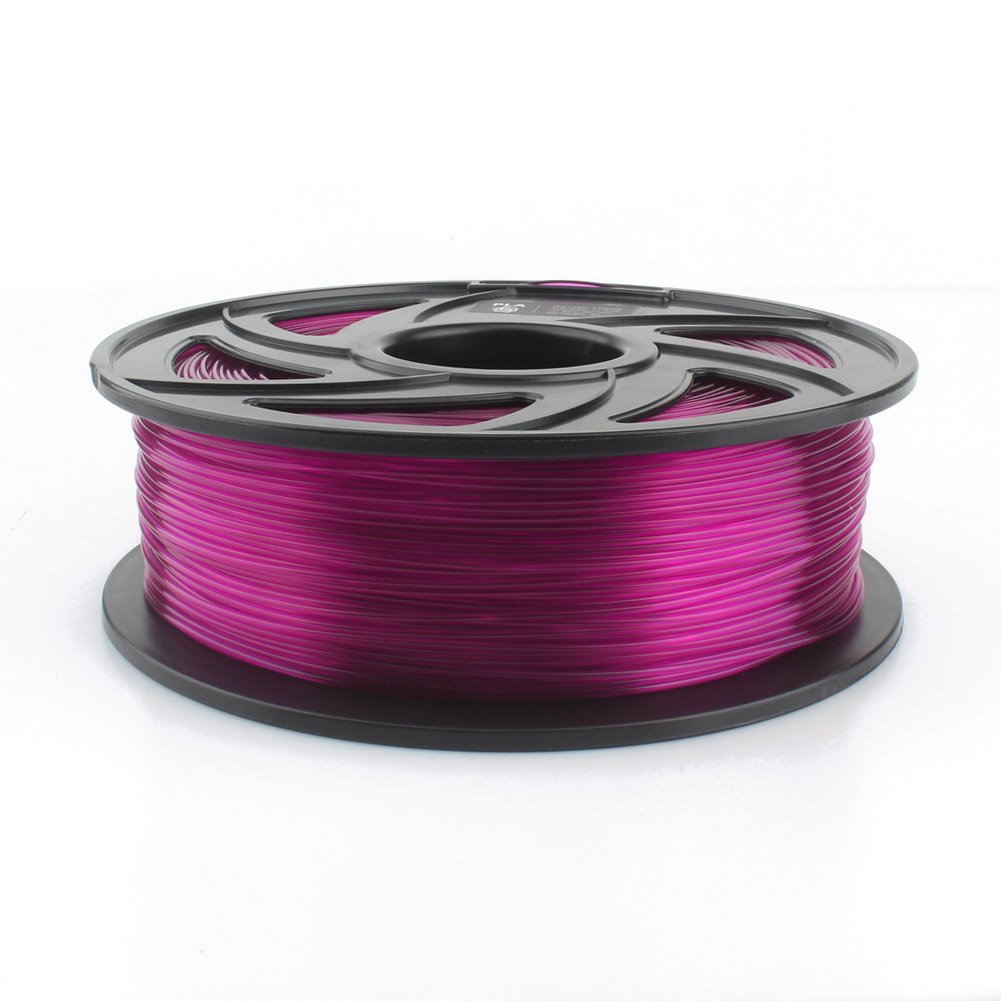CREOZONE PLA 3D Printer Filament Clear Purple 1.75mm 1KG, 3D Printing Supplies, Dimensional Accuracy +/- 0.03mm, 2.2 LBS Spool, 3D Print Filament 1.75 for Most 3D Printer & 3D Pen
