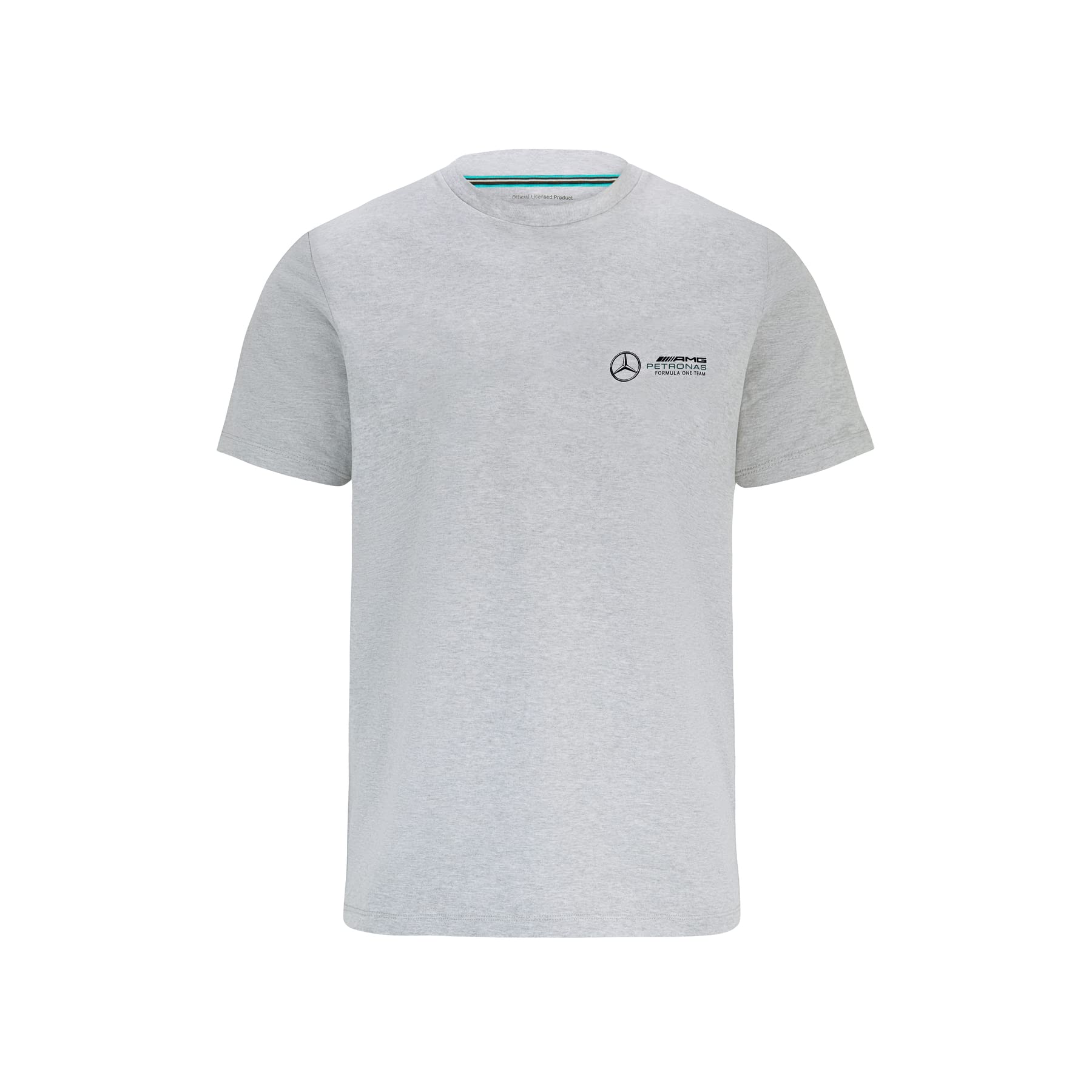Mercedes AMG Petronas, 2022/23 Small Logo t Shirt, Adult, Grey, Organic Cotton, Official Merchandise (Small)
