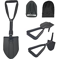 Portable Folding Shovel 18.9 in, Snow Shovel,50# High-Carbon Steel Entrenching Tool for Garden Camping Hunting Hiking,Snowmob