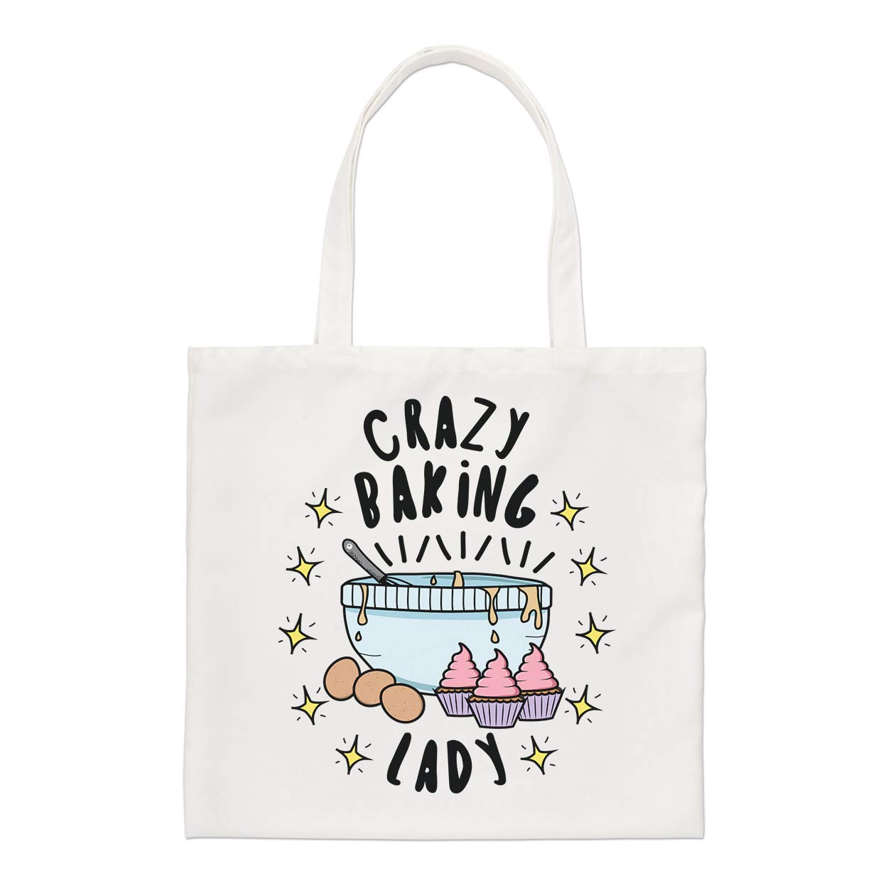 Crazy Baking Lady Stars Regular Tote Bag