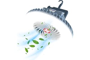 XTAUTO Portable Camping Fan with LED Lantern USB Rechargeable Waterproof Tent Fan with Hanging Hook Magnet Survival Kits for 