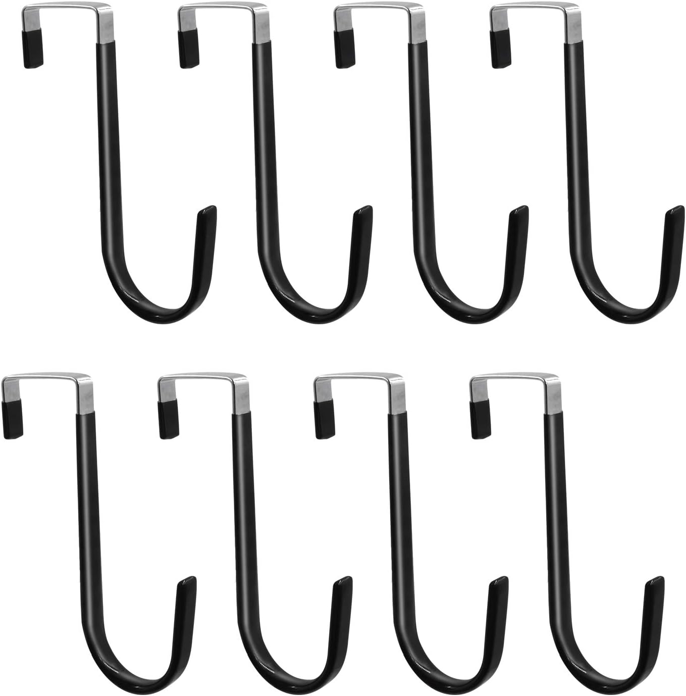 ESFUN 8 Pack Over The Door Hooks Fits The Depth 13/8