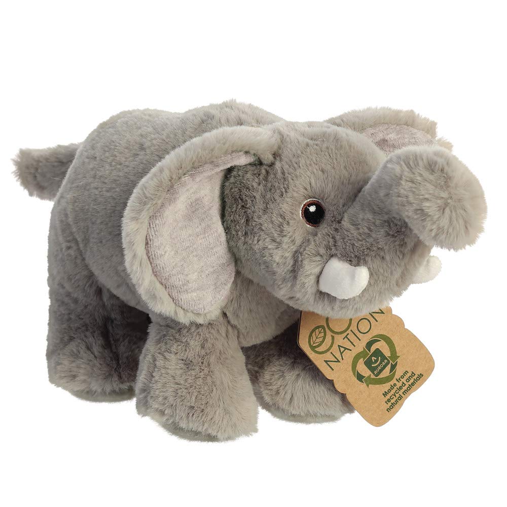 Aurora, 35002, Eco Nation, Elephant, 10.5In, Soft Toy, Grey, Medium