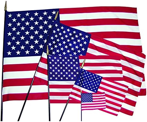 Heritage Us Classroom Flag 12 X 18 Flag 3/8 X 30 Staff by FLAGZONE LLC