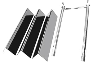 ROCFAN Replacement Parts for Weber Spirit I & II E-210, E-220, S-210, S-220 Grill (with Front-Control), Weber Spirit E210 Grill Replacement Parts, Burners and Flavorizer Bars