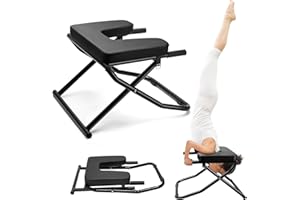 VECKYJL Yoga Headstand Bench Inversion Chair, Yoga Headstand Stool, Foldable Headstand Trainer for Practice Head Stand, Shoulderstand, Balance Training Core Strength Building - Yoga Headstander