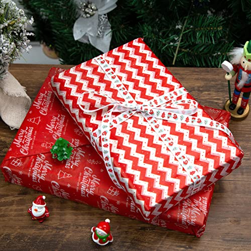 Shindel 64 Sheets Christmas Tissue Paper, Gift Wrapping Paper Bulk 28 x 20 Inch Tissue Paper for DIY Crafts Xmas Winter Gift Box Decoration