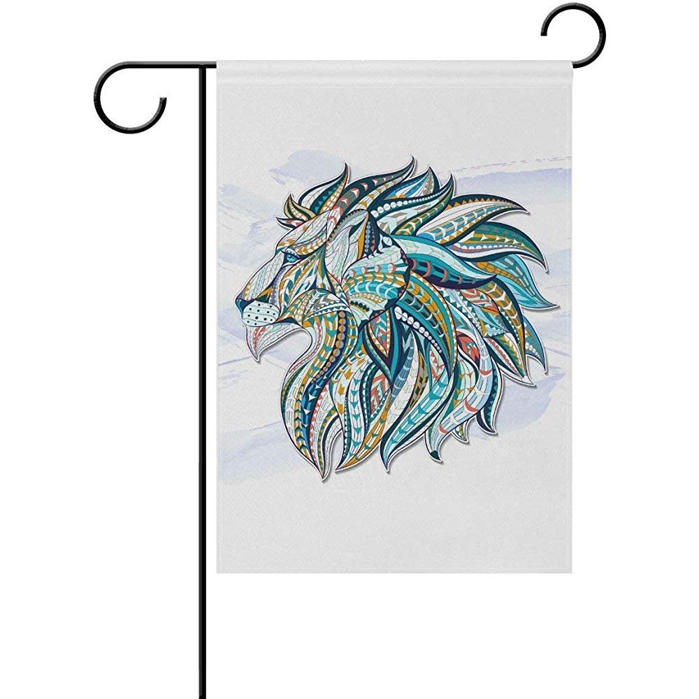 Amazon Com Blue Viper Retro National Style Cool Lion Garden Flag