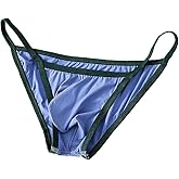 TAPUU Mens G String Underwear, Micro Ice Silk Bikini Briefs
