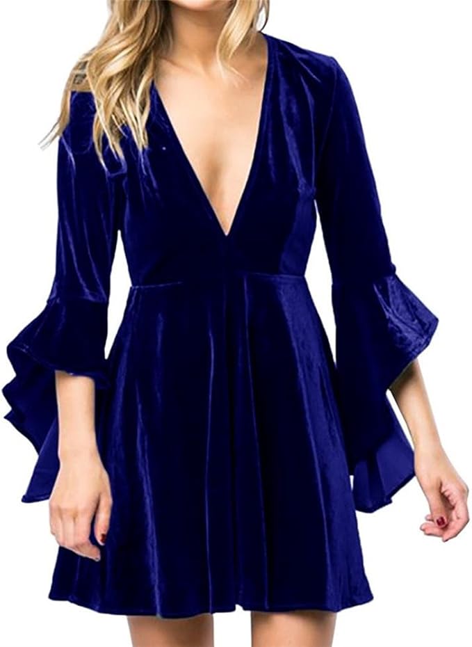 green velvet swing dress