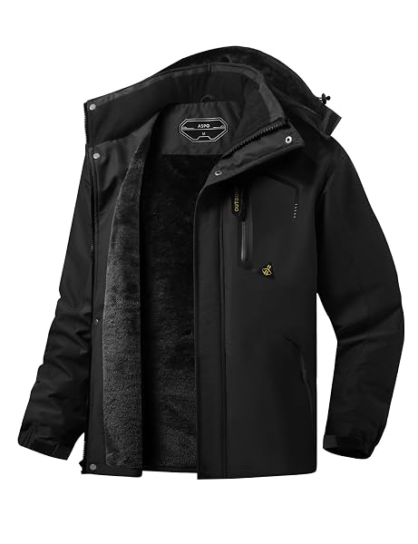 ASPO MEN’S WATERPROOF SKI JACKET WINTER WARM SNOW...