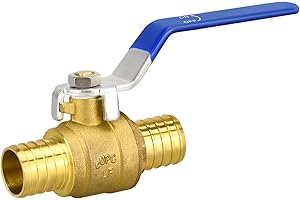 PXZBLG 1" PEX Ball Valves, PEX Brass Full Port Shut Off Valve, Full Port Water Stop Shut Off, Water Shut Off Valve