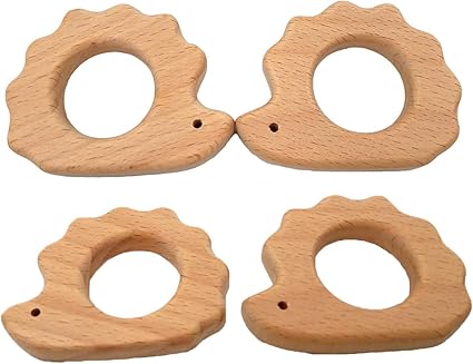 wooden silicone teether