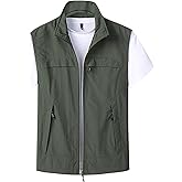 Gihuo Mens Vest Casual Lightweight Vests Summer Sleeveless Jackets for Travel Hiking Fishing