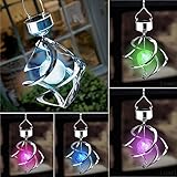 Solar Windchimes, Solar Powered LED Wind Spinner Light by Hanging decorate Outdoor Garden Courtyard - Fairy Galaxy Wind Chime