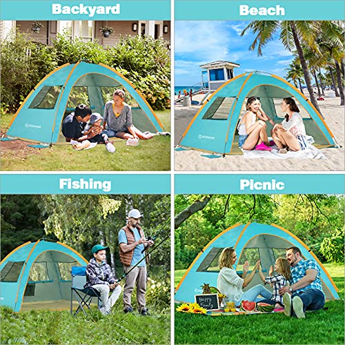 ZOMAKE Beach Pop Up Tent Sun Shelter with UPF 50+ Strong Sun UV