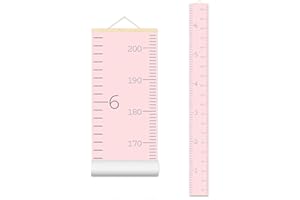 Nustila Height Chart for Kids Minimalist Pink Nordic Growth Chart for Wall, Kids Measuring Chart Height Tracker for Wall Playroom Decor Nursery Room Essentials 79 x 7.9 in