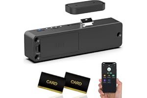 Smart Cabinet Lock, Anweller Hidden No Drill Keyless Electronic Digital Bluetooth RFID Magnetic Child Safety Baby Proofing Drawer Lock for Cupboard Closet Liquor Adults Secret File Cabinets - Black