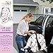 Baby Car Seat Covers To Protect From Bugs & Dust. XL Soft Muslin Cotton Car Seat Canopy For Baby Shower Gifts For Newborn Infant Girls.
