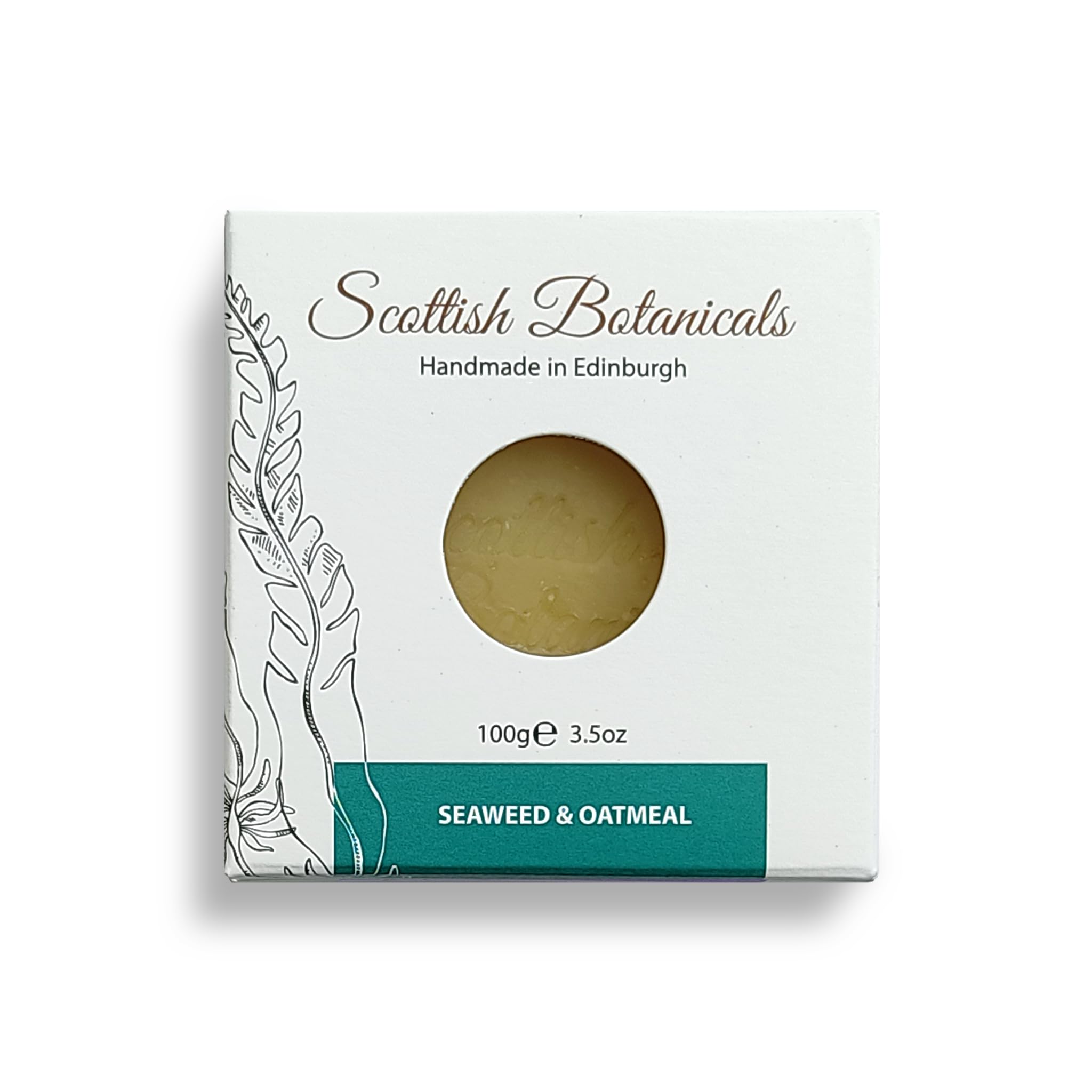 Seaweed & Oatmeal soap,Cold Process natural face bar soap, With Premium Essential Oils, All Skin, Collaboration with RBGE, Scottish handmade soap, With seaweed extracts, DIANA DRUMMOND